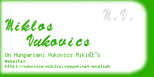 miklos vukovics business card